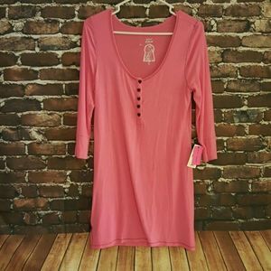 Betsey Johnson Henley Sleepshirt